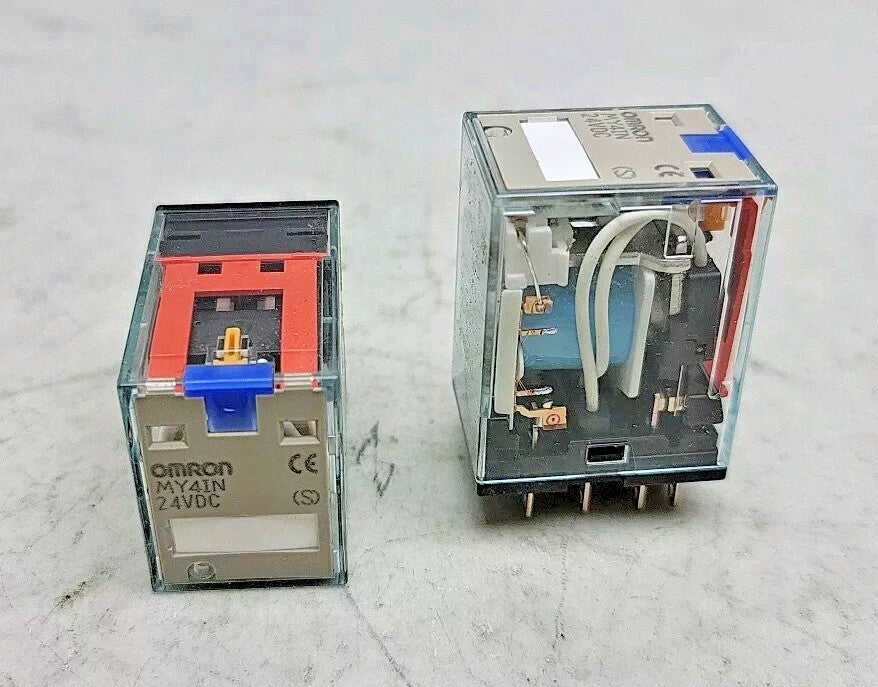 2 Pack Omron MY4IN-DC24(S) General Purpose Relay 14 Pin Square 24 Vdc 5A