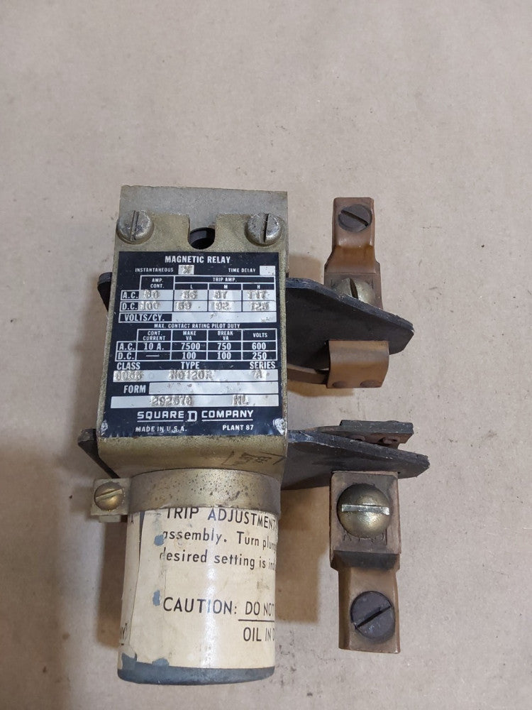 SQUARE D MAGNETIC RELAY 9055 NO-120-R (USED)