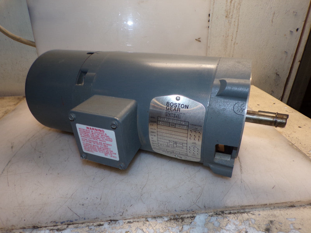 NEW BOSTON GEAR 1/4 HP AC BRAKE ELECTRIC MOTOR 56C 208-230/460 VAC 1725 RPM ODP 