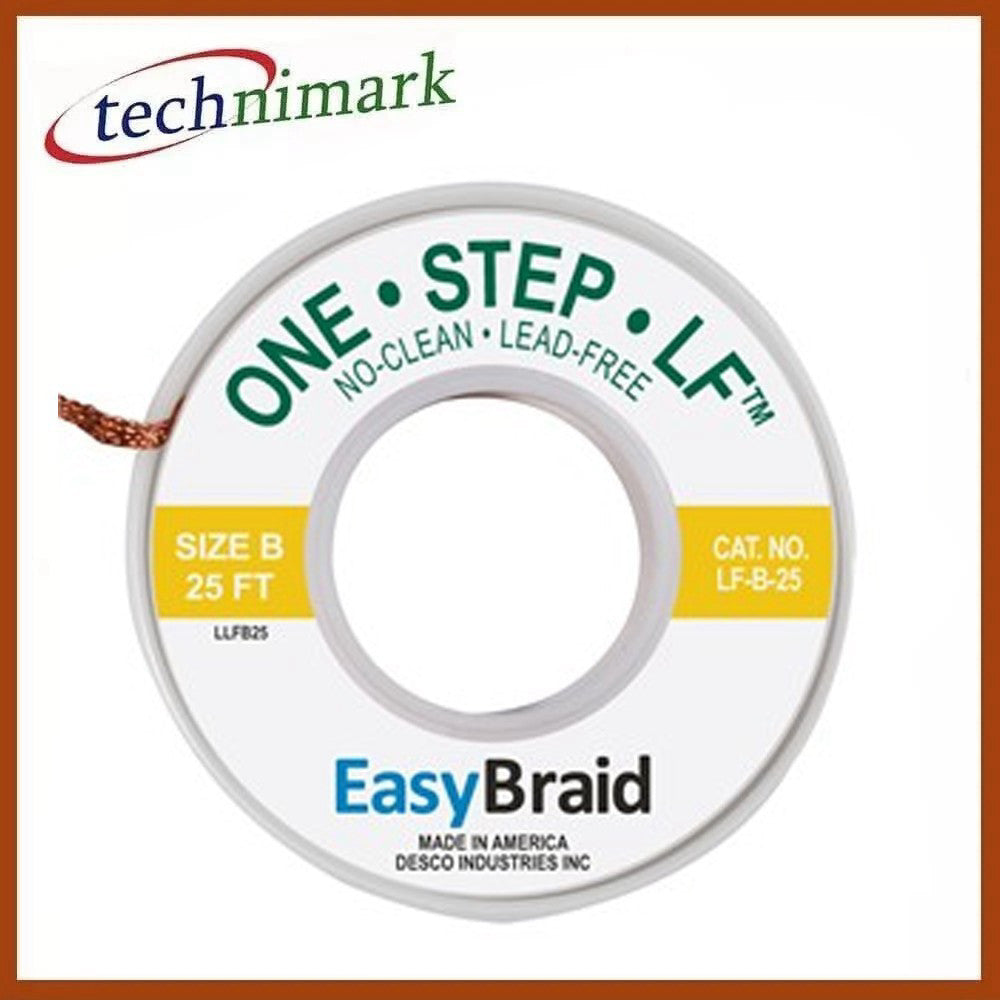 LF-B-25AS No-Clean Lead-Free Anti-Static Desoldering Easy Braid  [ '050"  25']