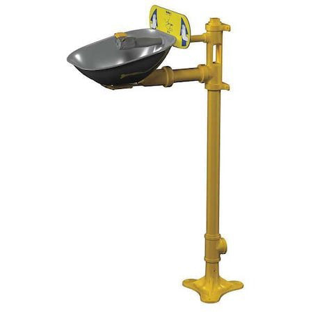 Bradley S19214b Plumbed Eyewash, Floor Mount, Plumbed, 41 1/2 In H., 15 1/2 In W