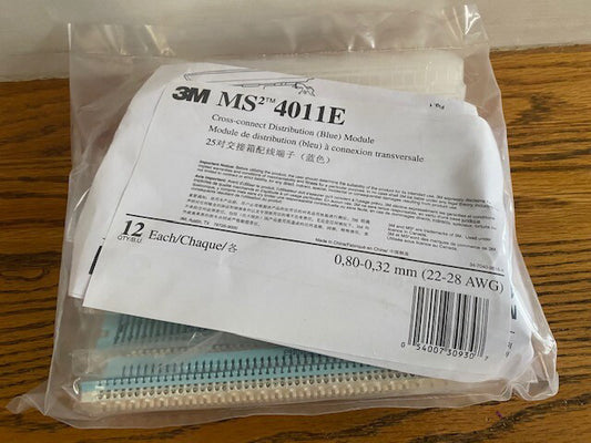 (12 Pack) 3M MS2 4011E Cross Connect Distribution Module (Blue)