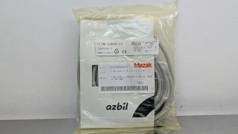 azbil FL7M-7J6HD-L3 Proximity Sensor R25YB002871 M18 Mazak 12/24VDC 100mA