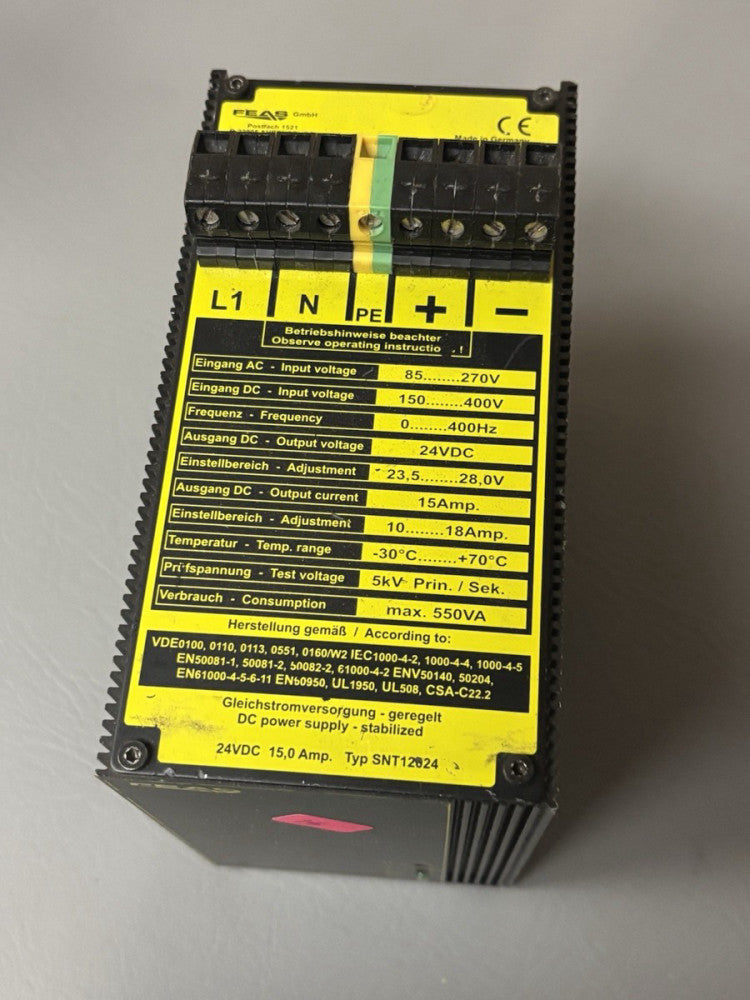 FEAS SNT12024 24VDC 15A Power Supply