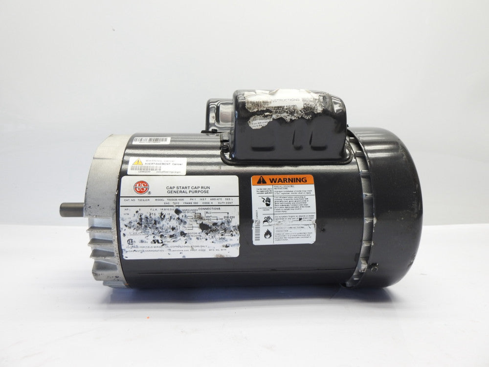 U.S. Motors T2C2JCR Capacitor-Start 2 HP General Purpose Motor 115/208-230V