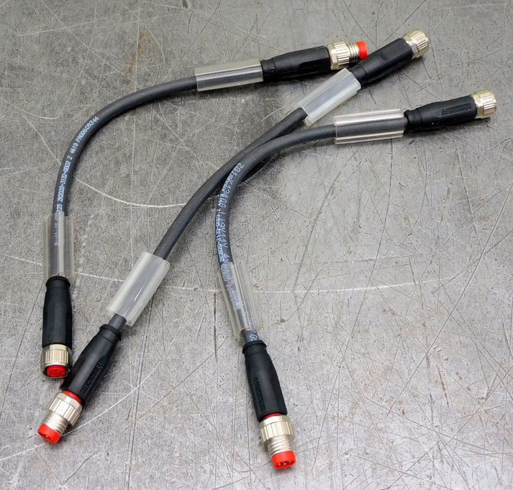 Beckhoff ZK2020-3132-0002 Straight Flex Power Cable M8 4-Pin Lot of Three (3)