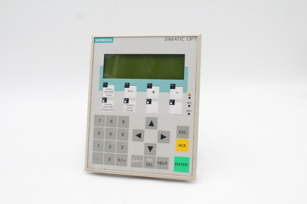 Siemens 6AV3 607-1JC20-0AX1 Simatic OP7 Operator Interface Terminal