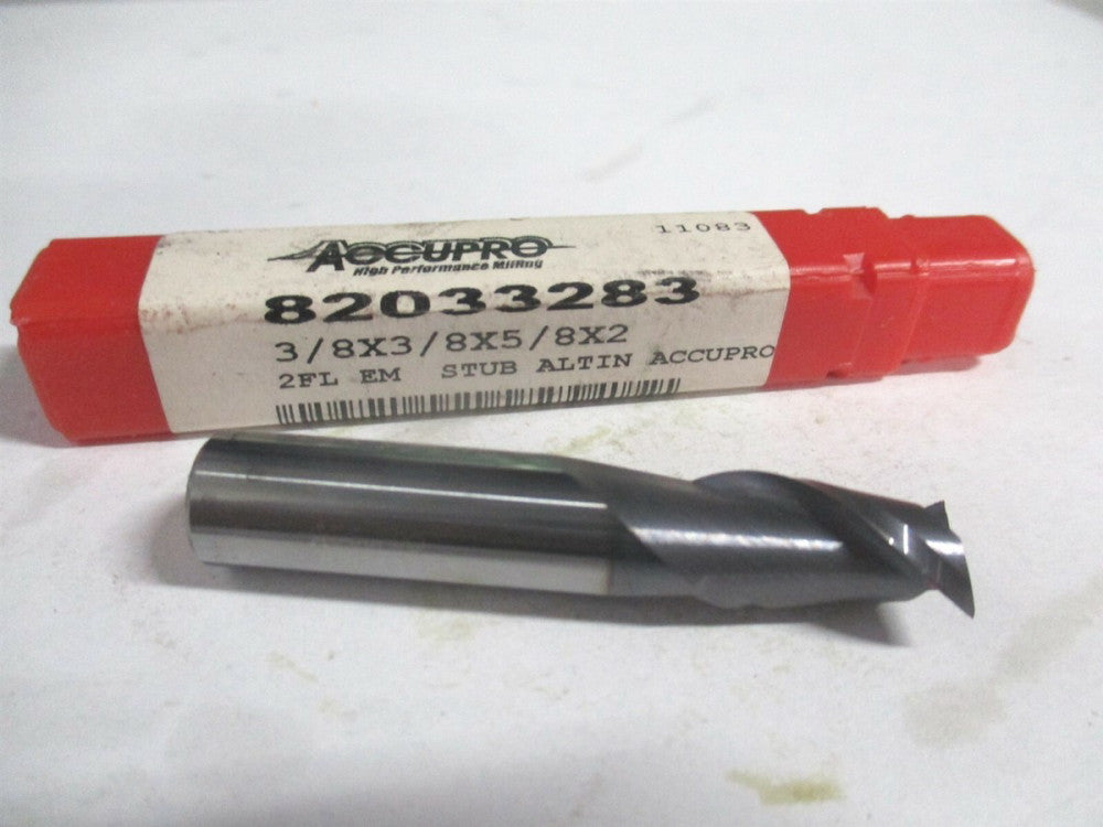 (12181664) 3/8" x 5/8" x 3/8" x 2" OAL Solid Carbide 2 Flute Square End Mill 