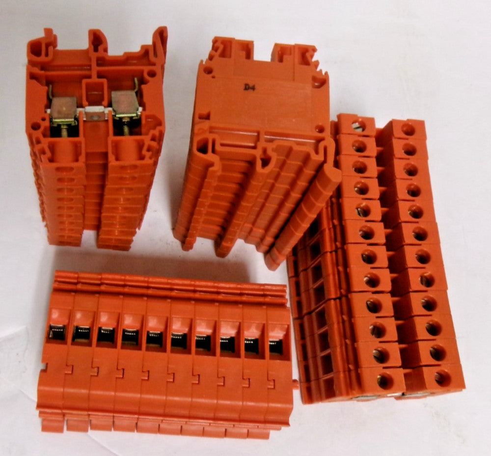 (42)NEW- ENTRELEC M6/8 5118 TERMINAL BLOCK ORANGE SCREW CLAMP (Lot of 42)