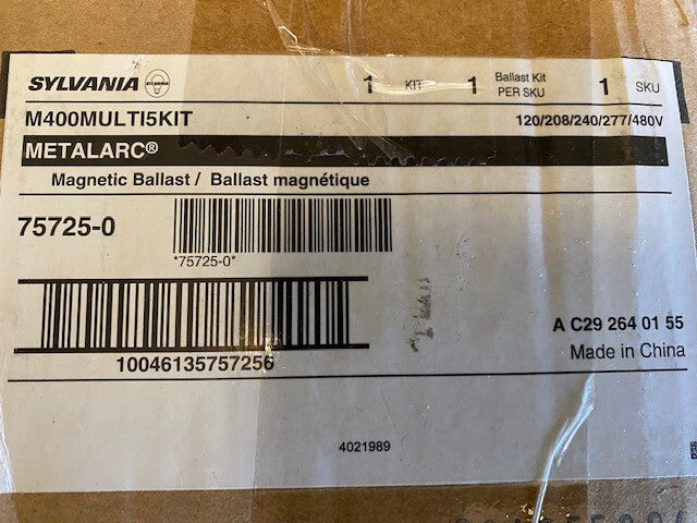 Sylvania 75725 - 400W Metal Halide Ballast Kit M400MULTI5KIT - 5-tap (NEW)