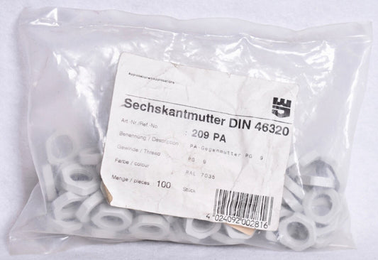 100 Count Sechskantmutter Hex Nuts  DIN 46320