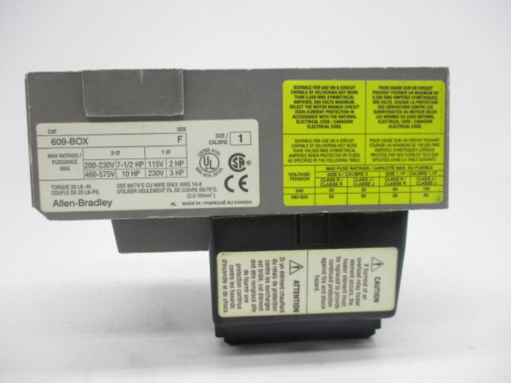 ALLEN BRADLEY 609-BOX SER. F (AS PICTURED) NSNP