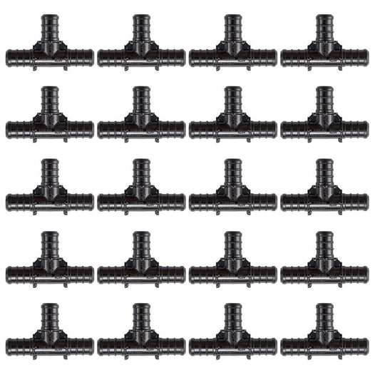 20PCS Poly PEX B  Barb Crimp Fittings 3/4"x3/4"x3/4" TEE PPSU F2159