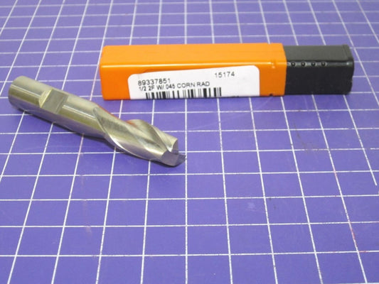 1/2" Dia. x 1" LOC 2F Cobalt 0.0450" Radius Centercutting Corner Radius End Mill