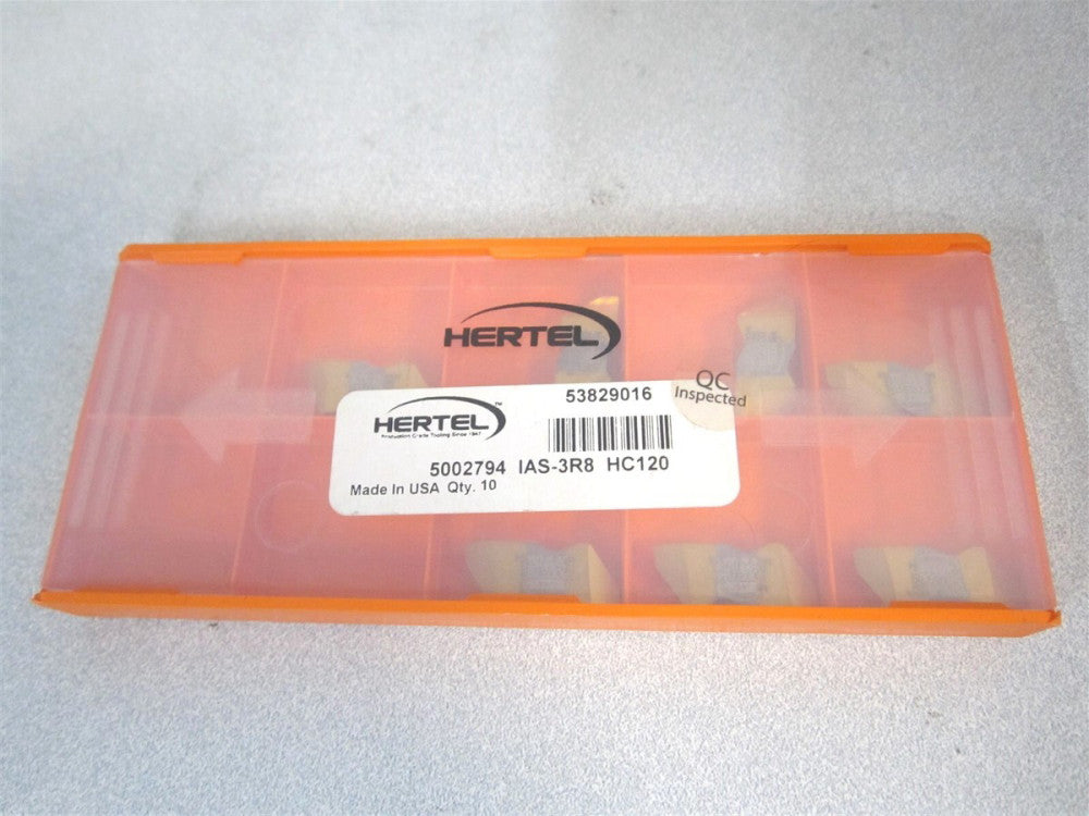 (5002794) IAS3R8 HC120 8 TPI Carbide TiN Finish Threading Insert - Pack of 7