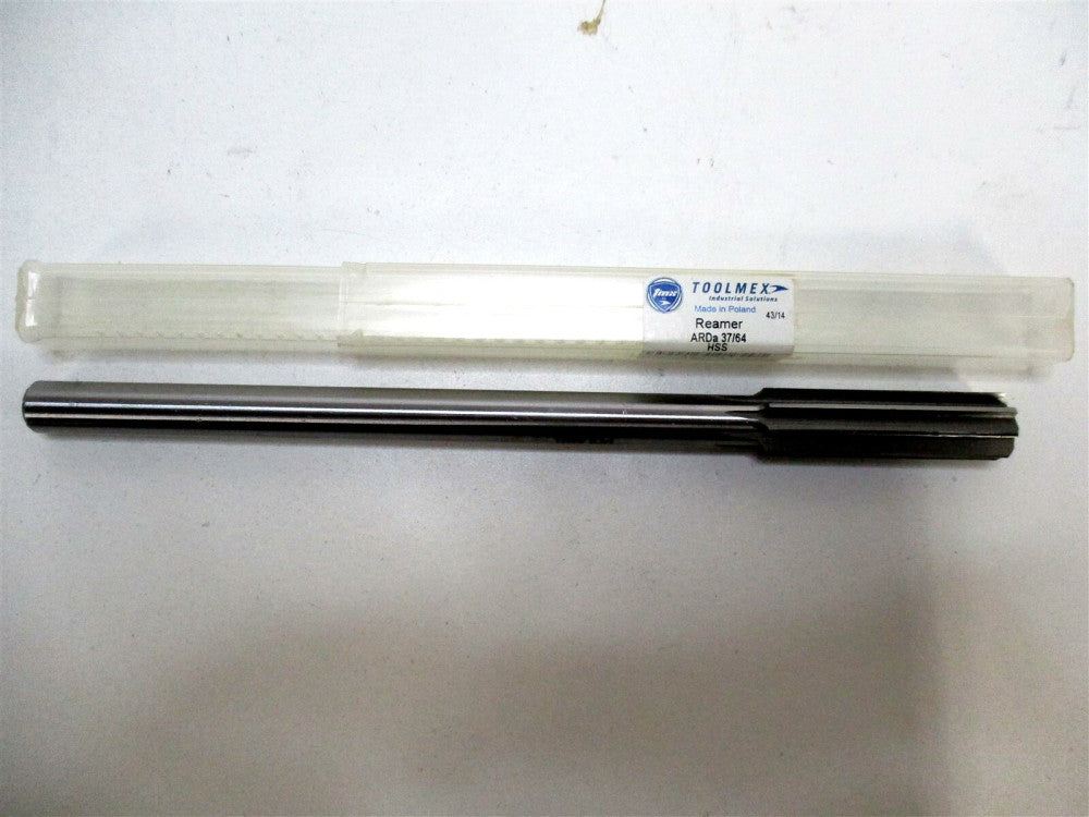Toolmex (5-015-150) 37/64 x .4370 x 2 x 8 8-Flute 45° SS SF HSS Chucking Reamer