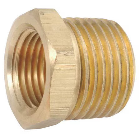 Zoro Select 706110-1606 Bushing Low Lead Brass Bushing, 1 In Male Npt X 3/8 In
