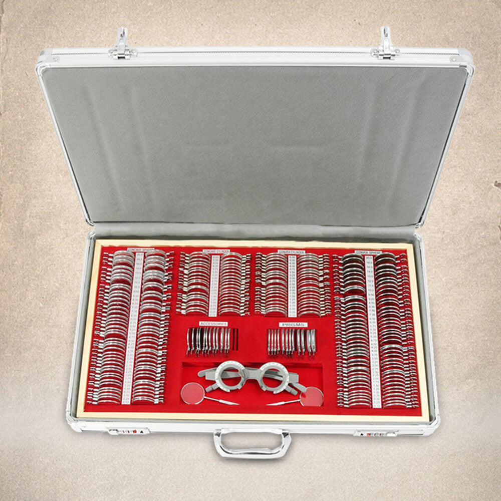 266Pcs Metal Optometry Optical Trial Lens Set Optometrie Metallrand Linse DHL