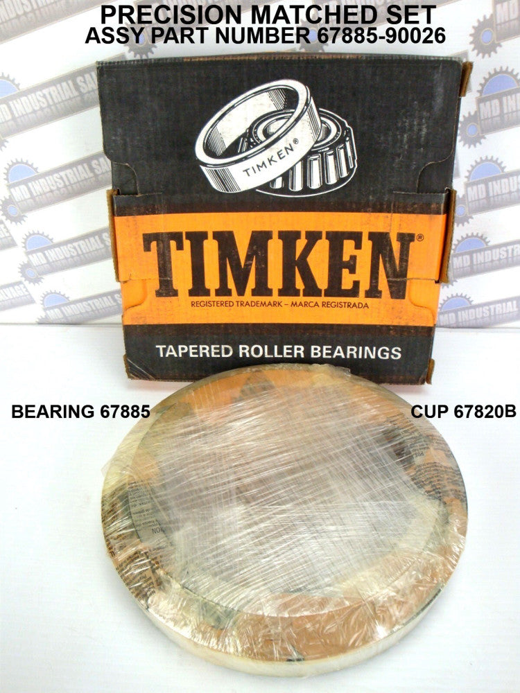 TIMKEN - 67885-90026 67820B Tapered Roller Bearing 7.5 x 10.5 x 1.875 (NEW)
