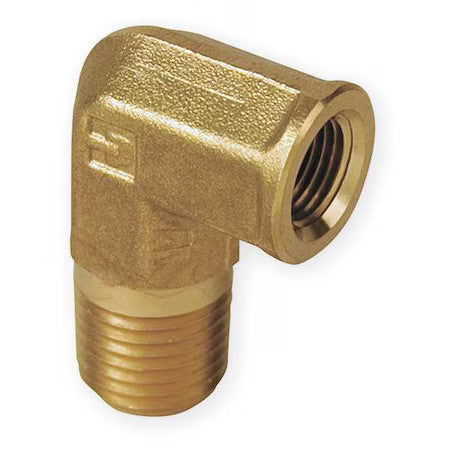 Parker 2-2 Se-B Street Elbow Brass Pipe Fitting, 1/8 In Female Npt X 1/8 In