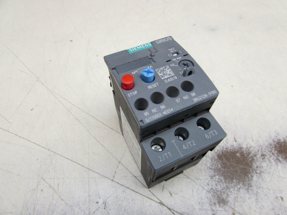 SIEMENS SIRIUS 3RU2126-1FB0 3.5-5FLA 600V OVERLOAD RELAY XLNT USED TAKEOUT 