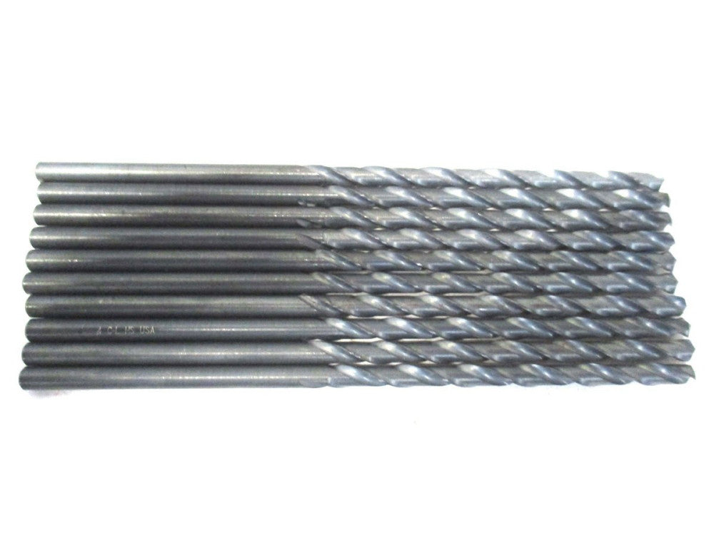 Chicago-Latrobe #4 3/16 x 3-3/8 x 6 2-Flute HSS Spiral Fl Jobber Drill - 10 PC