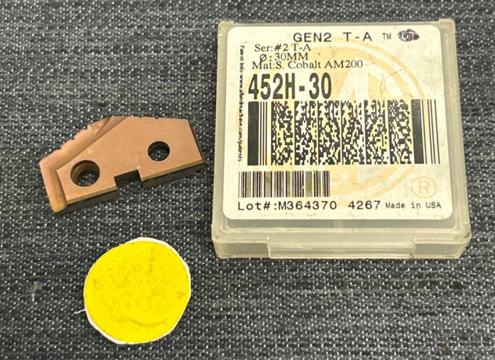 ALLIED MACHINE DRILL INSERT 452H-30  DIAMETER 30MM SERIES #2  T-A