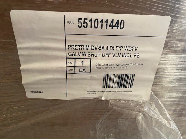 Tyco 551011440 Pre-Trimmed DV-5A Valve Double Interlock Electric/Pneumatic Pilot