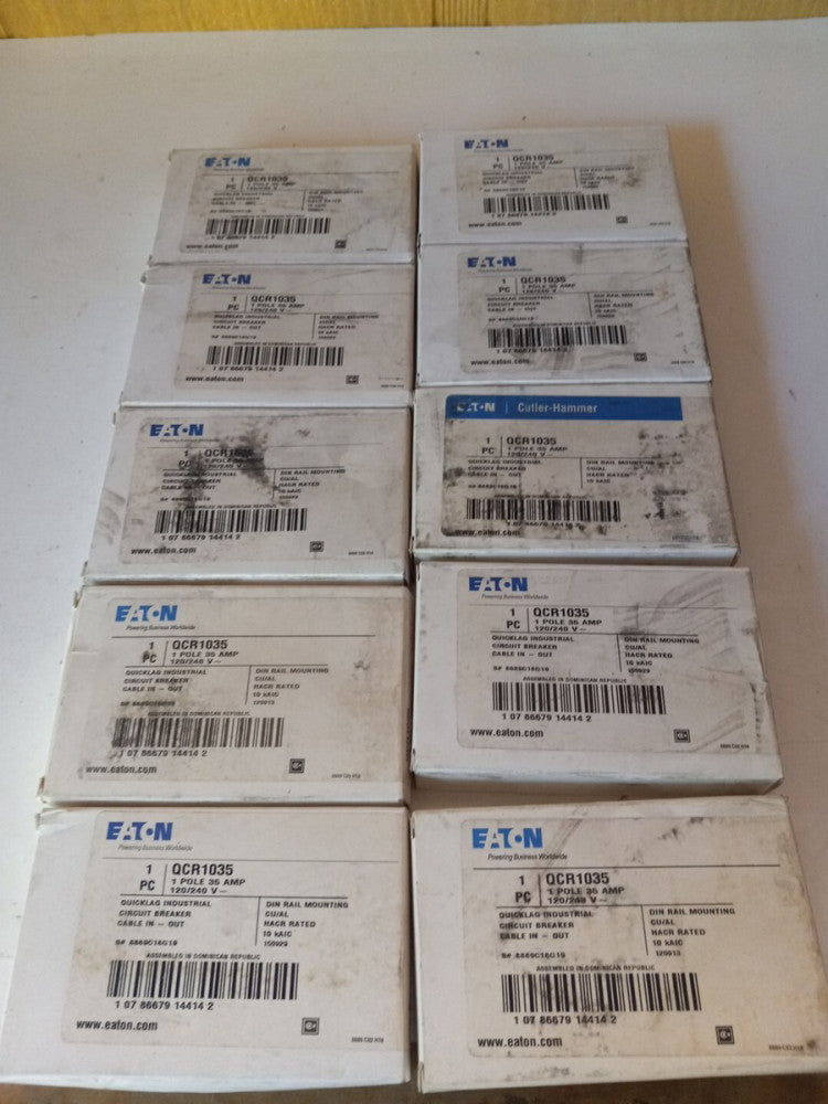 Lot of 10 EATON/CUTLER HAMMER QCR1035 120/240V 35A NSMP