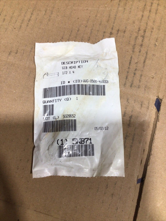 1/2 X 4 QGib Head Key WWG-0500-4000GB 5WB71 NOS