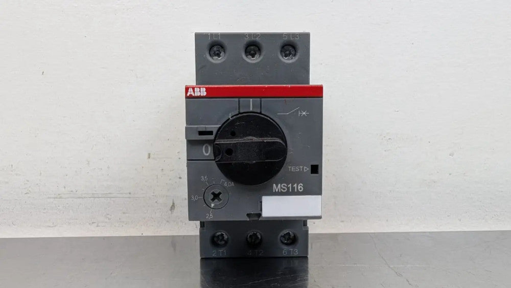 ABB 1SAM250000R1008 Manual Motor Starter MS116-4.0 120/240/480/600VAC 2.5-4.0A