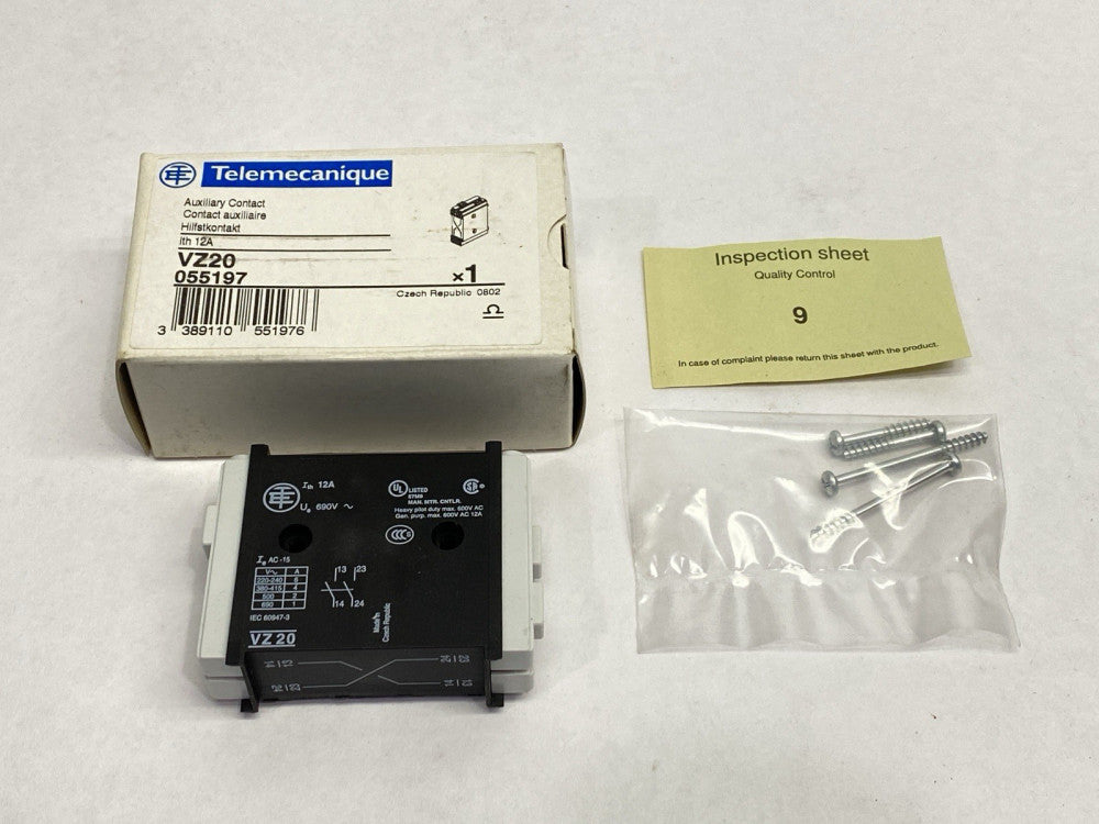 Telemecanique VZ20 Auxiliary Contact Block 1 NO + 1 NO
