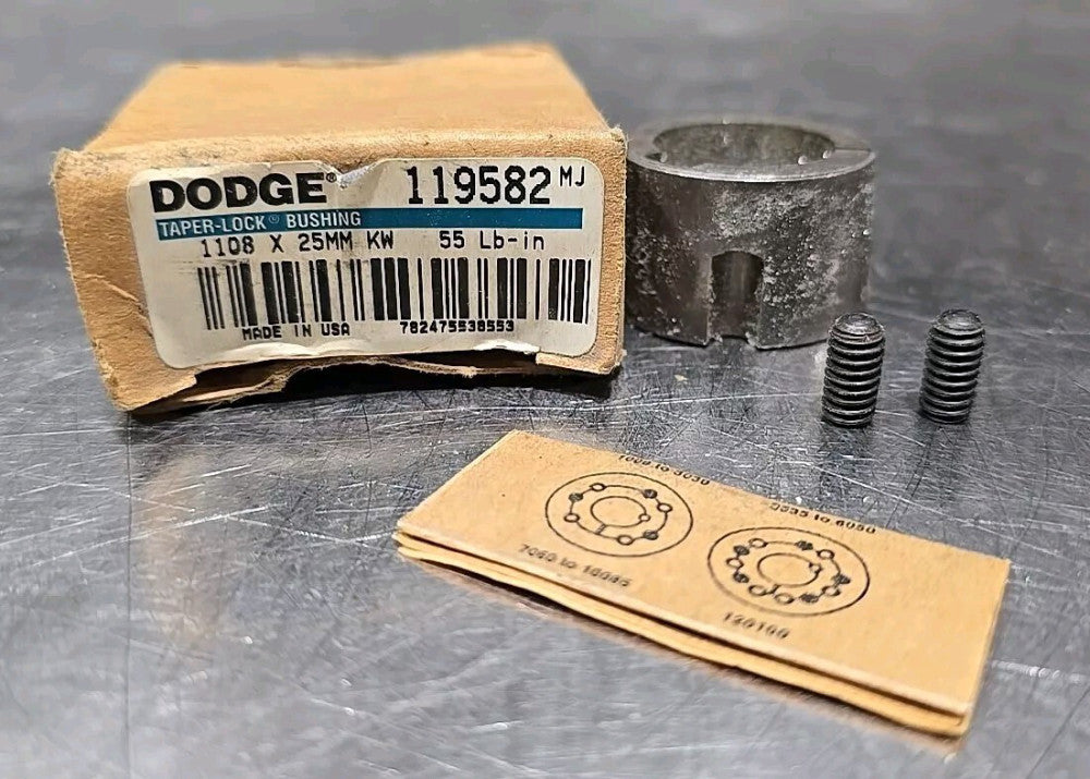 NEW DODGE 119582 TAPER-LOCK BUSHINGS 1108 X 25MM