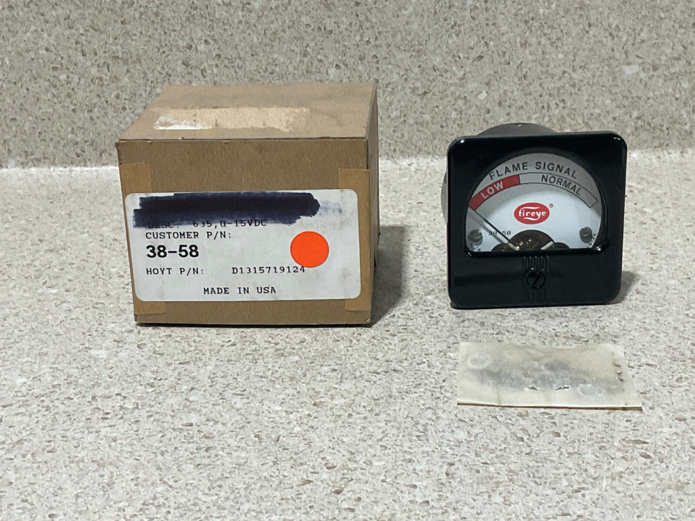 Fireye Flame Signal Meter 38-58 NEW