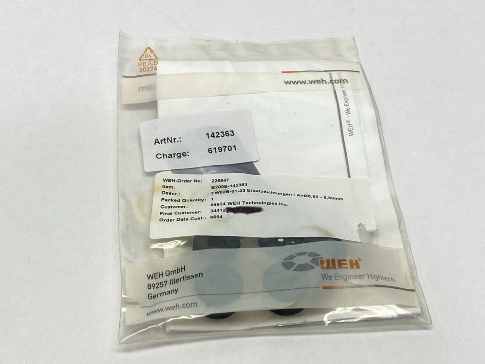 WEH B200B-142363 TW02 Adapter Seal Set 6.60-8.60mm