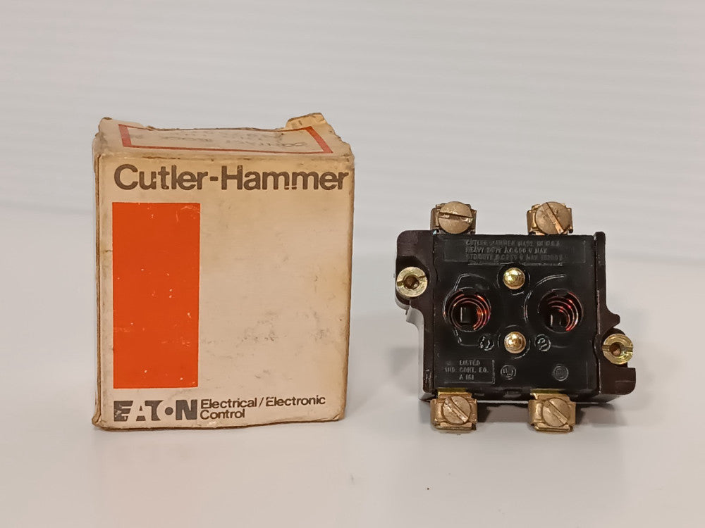 Cutler Hammer 10250T2 Heavy Duty Contact Block, 600vac, 250vdc, 2 - NO