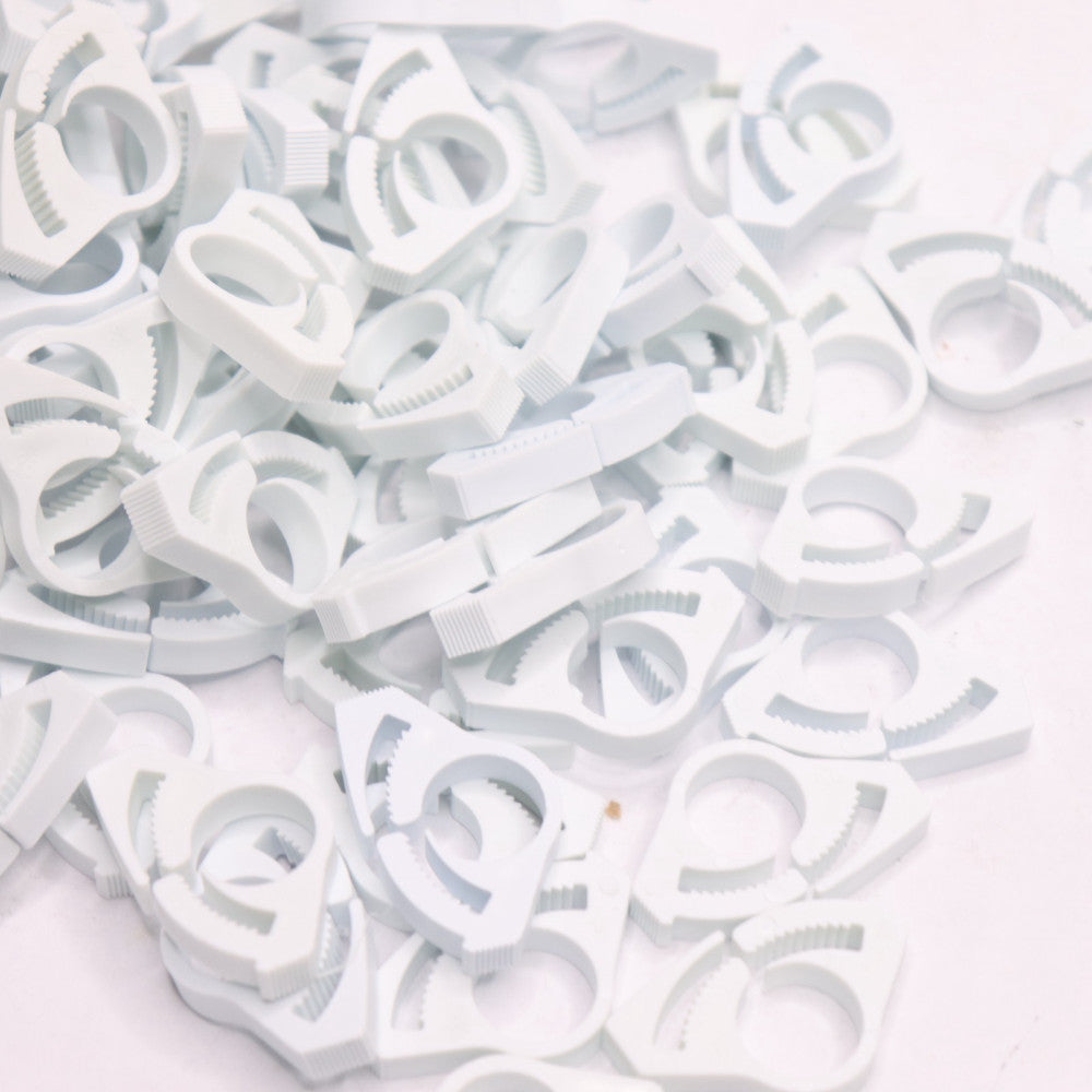 (100-Pk) Essentra Component Hose Cable Clamp White SCH-26