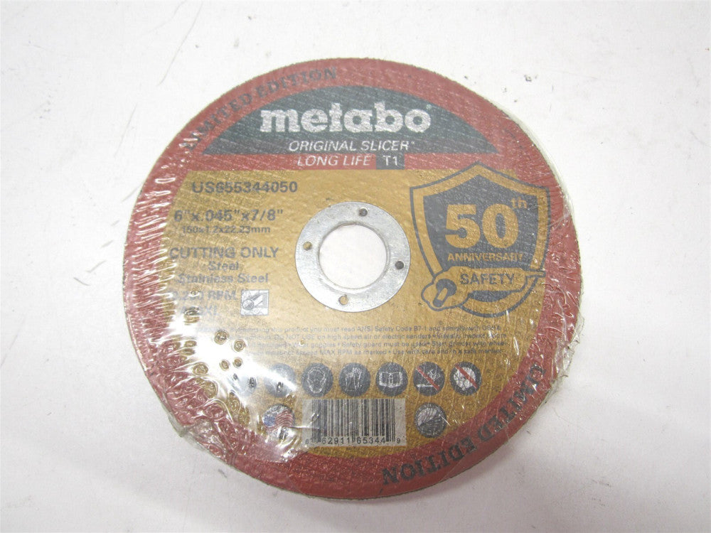 Metabo (US655344051-F) 6 x 0.045 60 Grit Aluminum Oxide Cutoff Wheel - Qty 10 