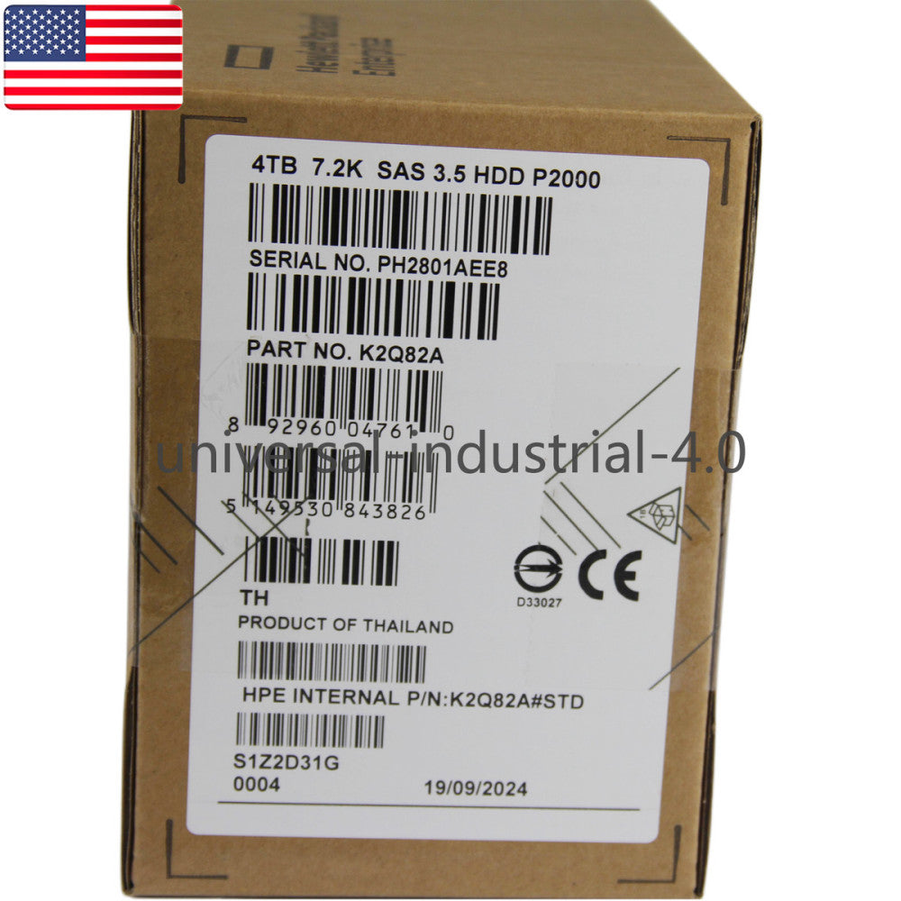New HP MSA 4TB 12G SAS 7.2K 3.5IN MIDLINE HARD DRIVE K2Q82A 801557-001 - US 