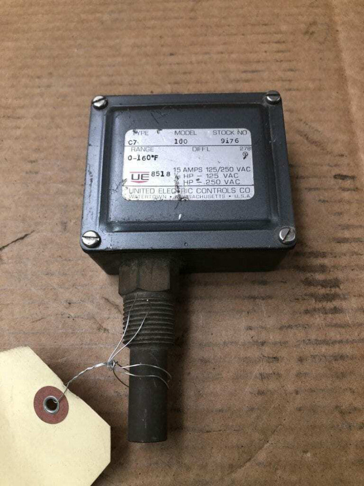 UE United Electric Controls 100 Temperature Switch 15A 125/250V 0-160°F