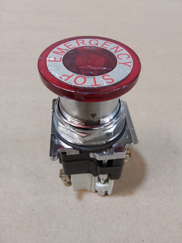 Cutler Hammer 10250T/91000T Illuminated Mushroom Emergency Stop Switch  