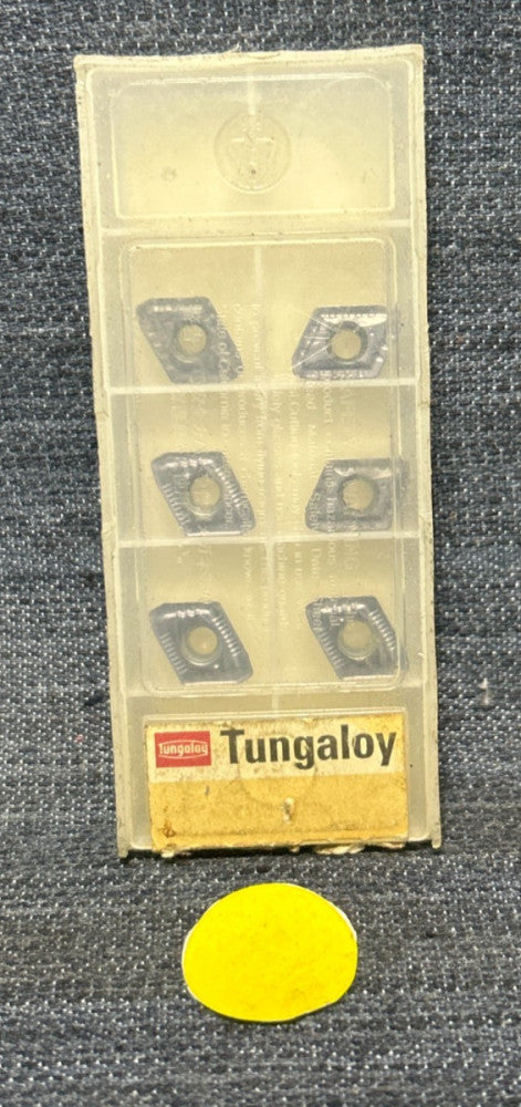 TUNGALOY INDEXABLE DRILL INSERT XPMT 08T308R-DJ  AH740  LOT OF 6