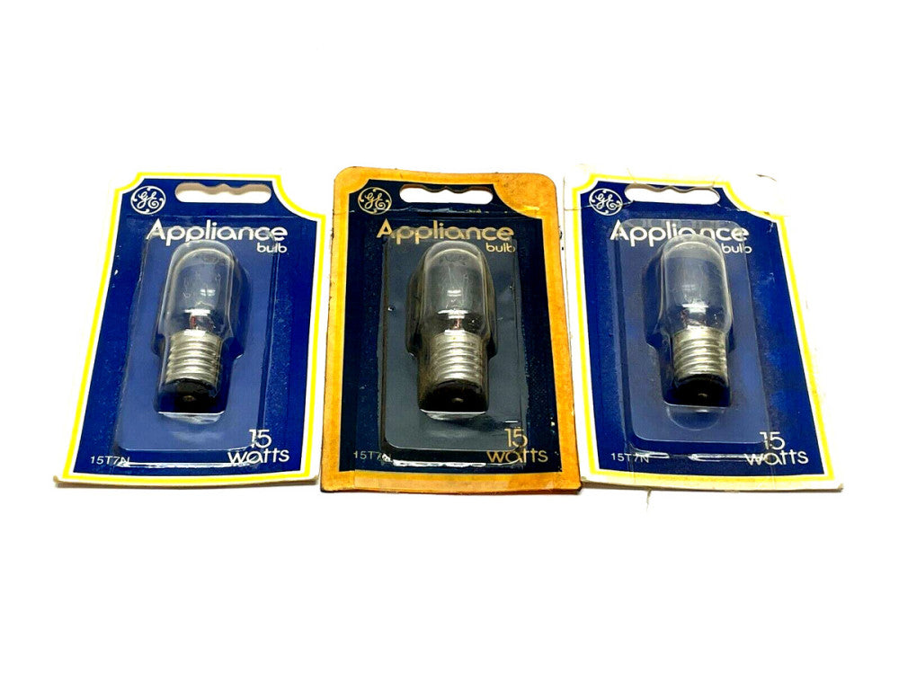 General Electric 15T7N Appliance Lightbulb 15W 115-125V LOT OF 3