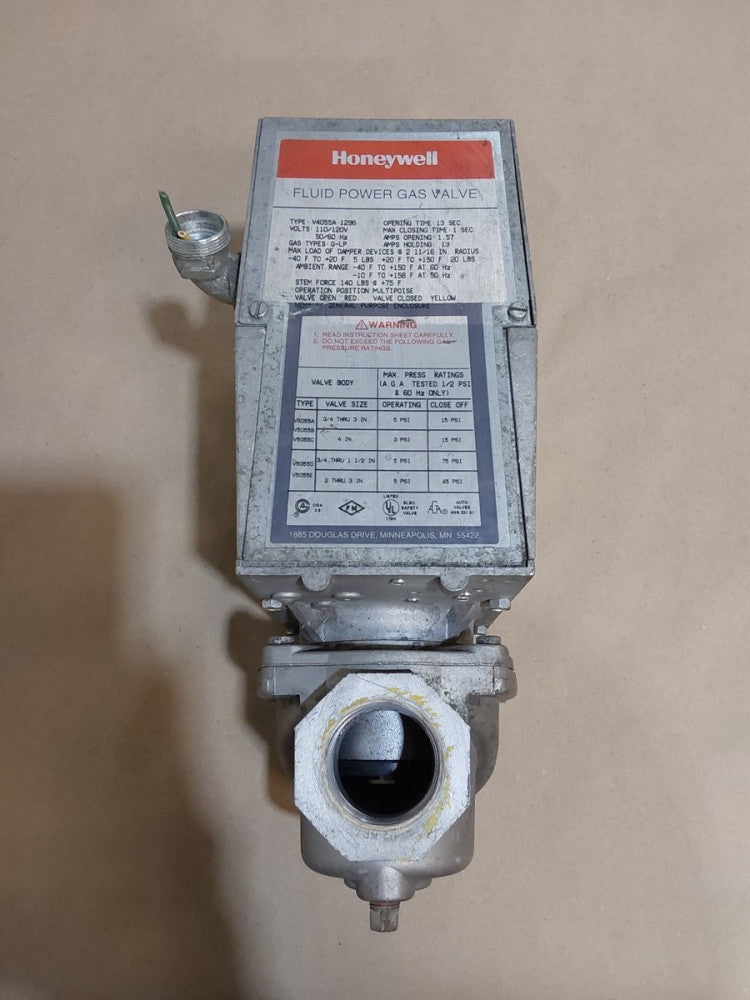 Honeywell V4055A 1296 Fluid Power Gas Valve 110/120V 50/60 & V5055A 1020...O12