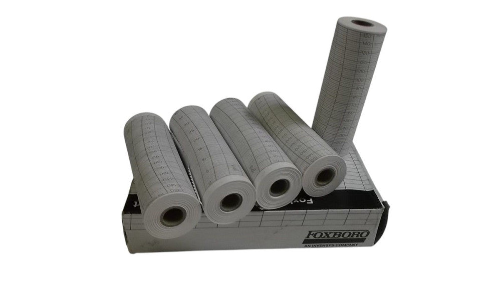 LOT OF 5 FOXBORO GRAPH CHART PAPER ROLL 56258-T NSMP