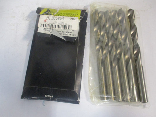 (01165224) 11/32″ x 4-3/4" OAL 118° High Speed Steel Jobber Drill - Pack of 6
