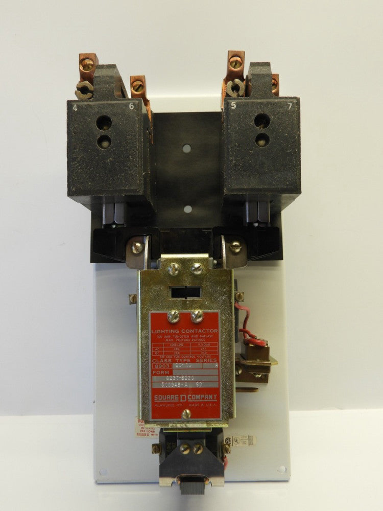 NOS Square D 8903 QO-10 4237-S220 Lighting Contactor 480V AC, 250V DC 100 Amp