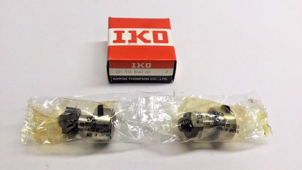 IKO CF10-BUU Used Cam Follower Set (Pack of 2) missing plugs/zerks CF-10-BUU