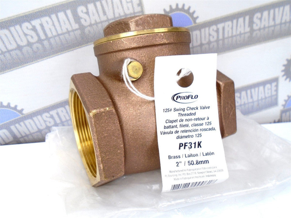 PROFLO - PFX31K - 2" - 125# T Swing Check Valve - 200 WOG - PF31K - (NEW VALVE)