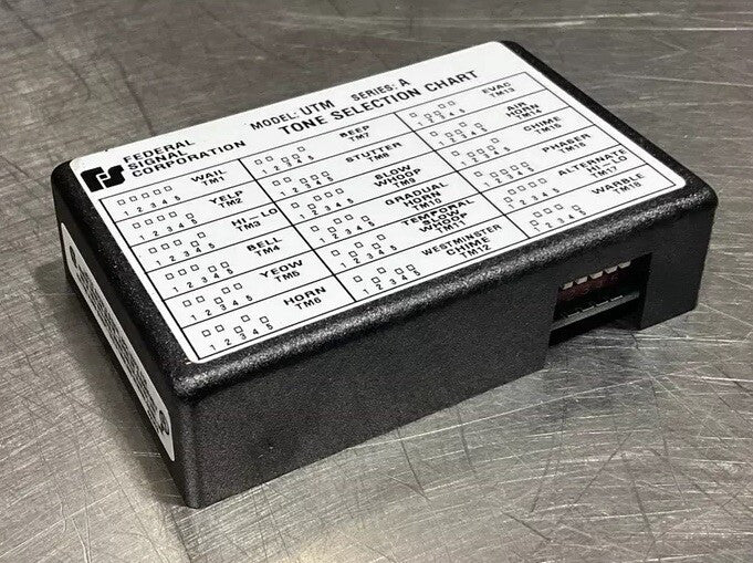 Federal Signal Corporation Universal Tone Module Tone Selection Chart ...